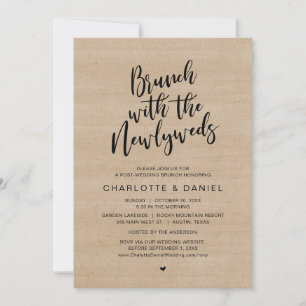 Hochzeit, Brunch mit den Neuvermählten, Elopement Einladung