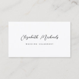 Hochzeit Celebrant sauber minimalistisch Visitenkarte