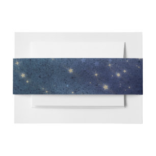 Hochzeit Celestial Star Night Navy Romantik Einladungsbanderole
