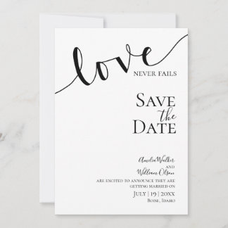 Hochzeit, Christlich, Einfach, Elegant, Typografie Save The Date