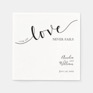 Hochzeit, Christlich, Einfach, Elegant, Typografie Serviette