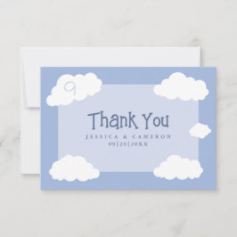 Hochzeit Cloud Nine Niedlich Whimsical Fun Geschen Dankeskarte