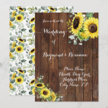 Hochzeit Country Greenery Sonnenblumen