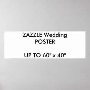 Hochzeit Custom 36" x 12" Poster MATTE Landschaft