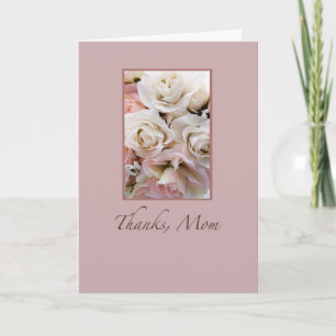 Hochzeit, Dank Mama, Rose Dankeskarte