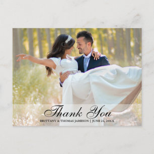 Hochzeit Danke Braut & Bräutigam Foto Postkarte Sz