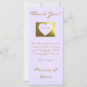 Hochzeit Danke Card Lavender Golden Collection