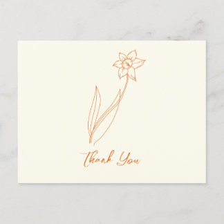 Hochzeit Danke, Daffodil Postkarte
