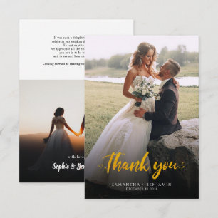 Hochzeit Danke, dass du ein paar Fotos geschrieben Mitteilungskarte
