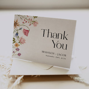 Hochzeit Danke, dass ihr Flora-Karte habt Dankeskarte