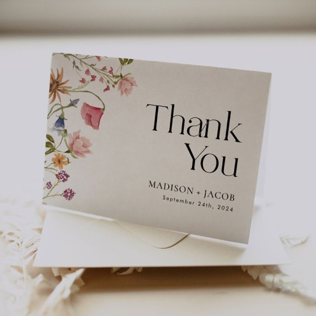 Hochzeit Danke, dass ihr Flora-Karte habt Dankeskarte (Von Creator hochgeladen)