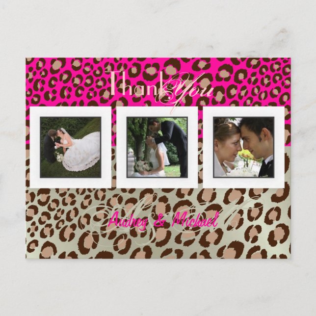 Hochzeit Danke, dass Sie Postkarten einfügen Ihre  (Vorderseite)