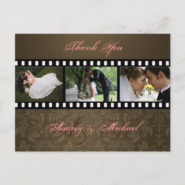 Hochzeit Danke, dass Sie Postkarten einfügen Ihre  (Vorderseite)