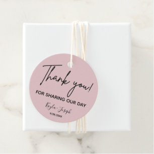 Hochzeit Danke Dusty Rose Fvor Tags Geschenkanhänger