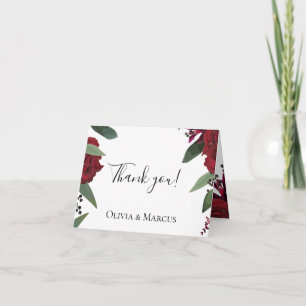Hochzeit Danke   Elegant Rich Burgundy