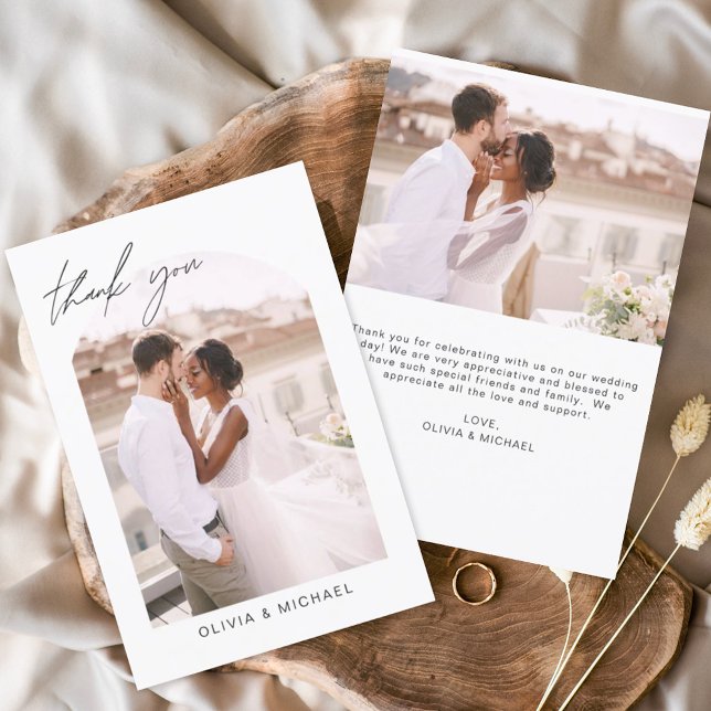 Hochzeit Danke Foto Arch Minimalistisch Romantik (Von Creator hochgeladen)