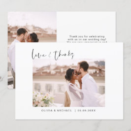 Hochzeit Danke Foto Minimalistisch Simple