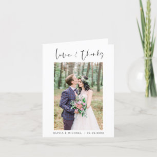Hochzeit Danke Foto Minimalistisch Simple