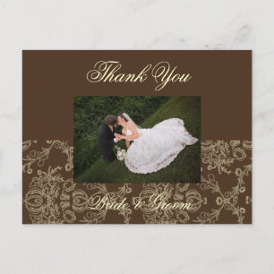 Hochzeit Danke Foto Postkarten, Postkarte