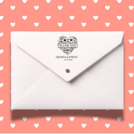 Hochzeit Danke für Foral Theme Permastempel