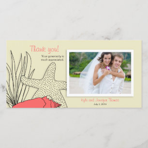 Hochzeit Danke für Ihre Fotokarte - Beach Theme