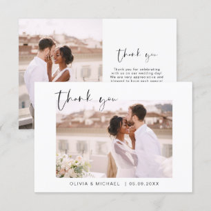 Hochzeit danke Ihnen Foto Minimalistisch