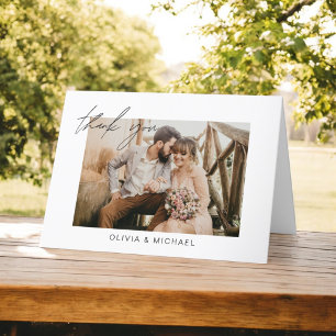 Hochzeit danke Ihnen Foto Minimalistisch
