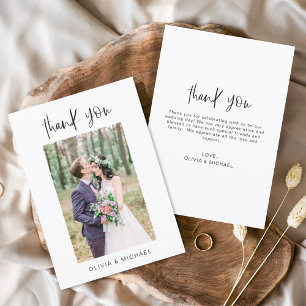 Hochzeit danke Ihnen Foto Minimalistisch
