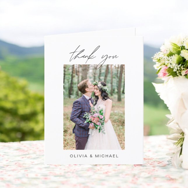 Hochzeit danke Ihnen Foto Minimalistisch (Von Creator hochgeladen)