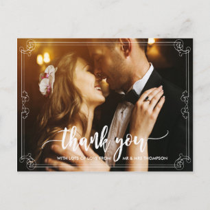 Hochzeit danke Ihnen Fotokarte personalisiert Postkarte