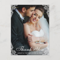 Hochzeit danke Ihnen Lace Border Couple Foto