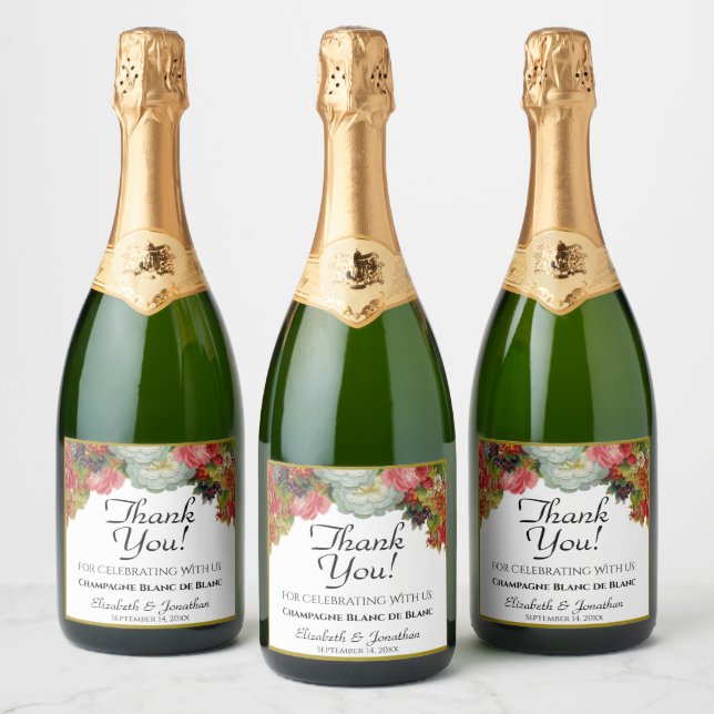 Hochzeit danke Ihnen Vintagen Fall Blume (Flaschen)