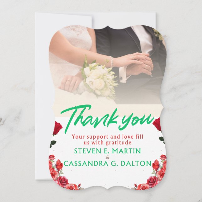 Hochzeit danke Karten (Vorderseite)