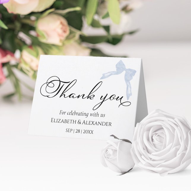 Hochzeit danke Karten | Blue Bow Calligraphy (Von Creator hochgeladen)