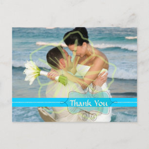 Hochzeit Danke-Karten Einsatz für Ihre Fotos Postkarte