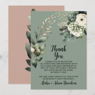 Hochzeit Danke Kartenspiel & Blush Taupe