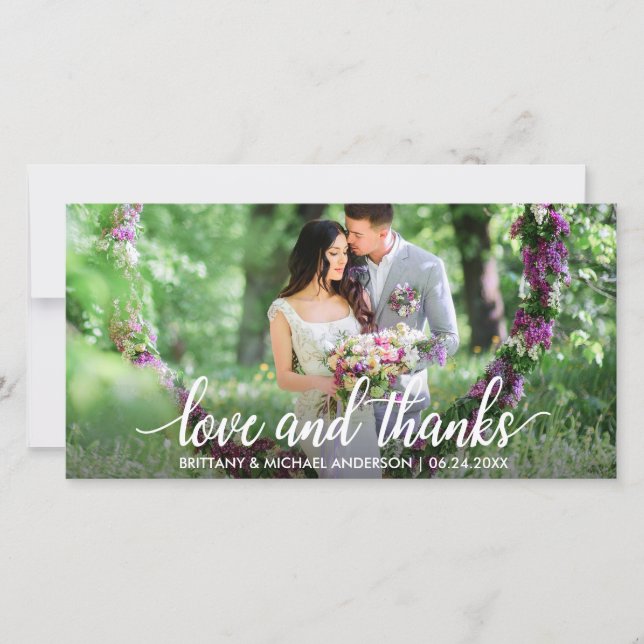 Hochzeit danke Liebe und danke Foto W (Vorderseite)