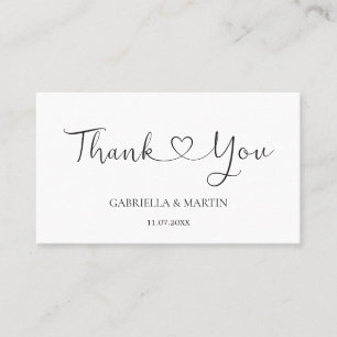 Hochzeit Danke, Minimal Card Visitenkarte