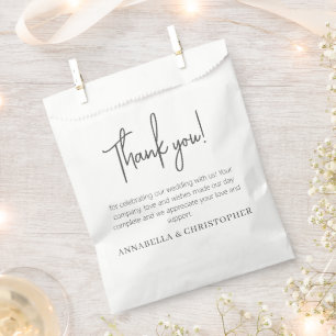Hochzeit Danke, Minimalistisch, stilvoll Geschenktütchen
