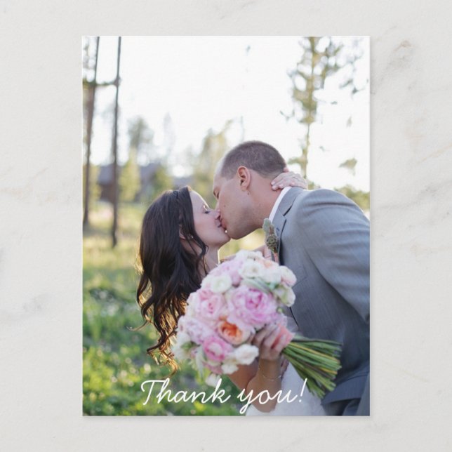 Hochzeit Danke Post Card Postkarte (Vorderseite)