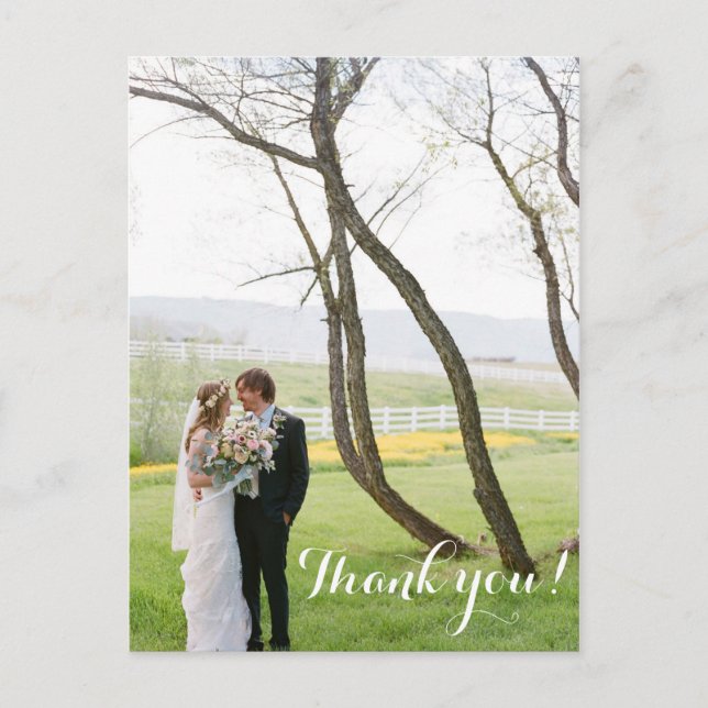 Hochzeit Danke, Postcard Postkarte (Vorderseite)