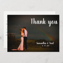 Hochzeit Danke Postcard - Regenbogen Einladung