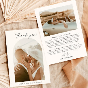 Hochzeit Dankeschön Card, Boho Arch Foto Danke Einladung