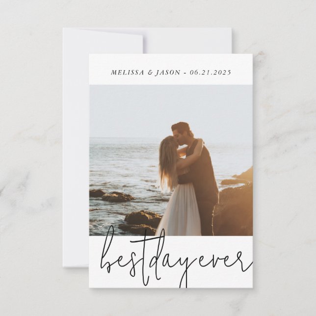 Hochzeit Dankeschön Foto Hochzeit Dankeskarte (Vorderseite)