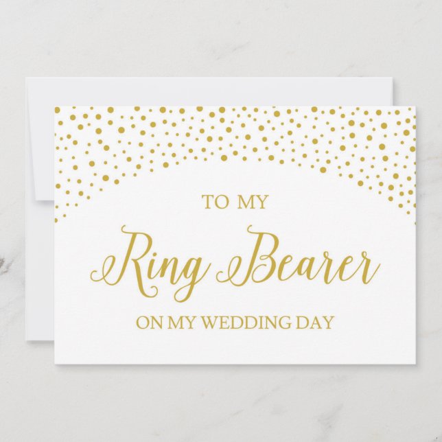 Hochzeit Dankeschön Karte für den Ring Besteller (Vorderseite)