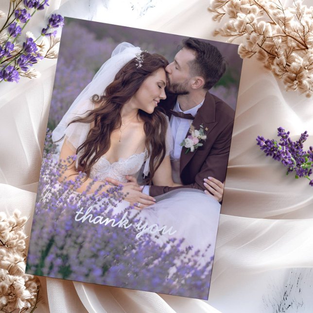 Hochzeit Dankeschön Karte mit Foto (Von Creator hochgeladen)
