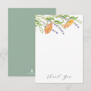 Hochzeit Danksagungskarten Aquarell Blumen Dankeskarte