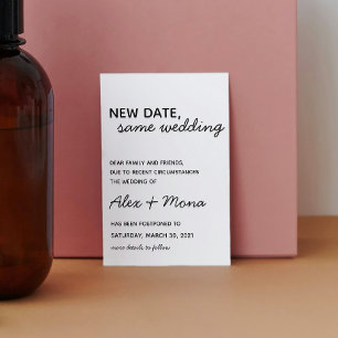 Hochzeit Datum ändern Postkarte