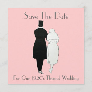 Hochzeit der 1920er Jahre rettet das Datum Save The Date