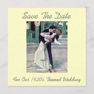 Hochzeit der 1920er Jahre rettet das Datum Save The Date